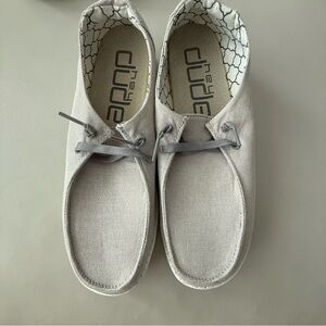 Hey Dude Womens Gray Shimer Casual Shoes